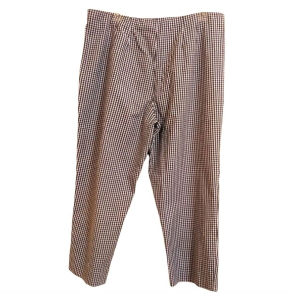 COLDWATER CREEK Crop Pants Black White Check Size 12 - Picture 1 of 9